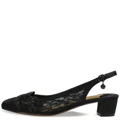 J Renee Pumps & Heels|Women's , Faleece Pump Black/Black Stones