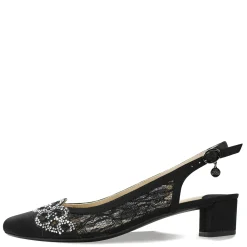 J Renee Pumps & Heels|Women's , Faleece Pump Black Clear