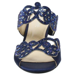 J Renee Sandals|Women's , Francie Sandal Navy Satin