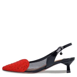 J Renee Pumps & Heels|Women's , Gwyn Pump Black Red