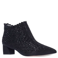 J Renee Boots|Women's , Jacinta Boot Black Satin