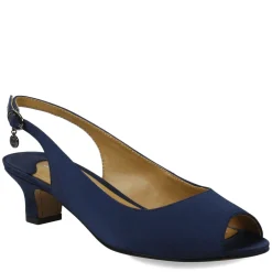 J Renee Sandals|Women's , Jenvey Sandal Navy Satin