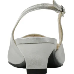 J Renee Sandals|Women's , Jenvey Sandal Silver Satin