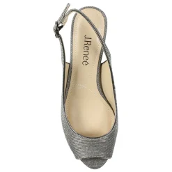 J Renee Sandals|Women's , Jenvey Sandal Pewter Glitter