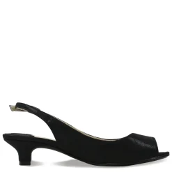 J Renee Sandals|Women's , Jenvey Sandal Black Satin