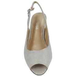 J Renee Pumps & Heels|Women's , Jenvey Sandal Silver Glitter