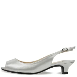 J Renee Pumps & Heels|Women's , Jenvey Sandal Silver Satin