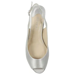 J Renee Pumps & Heels|Women's , Jenvey Sandal Silver Satin