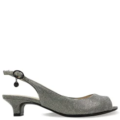 J Renee Pumps & Heels|Women's , Jenvey Sandal Pewter Glitter