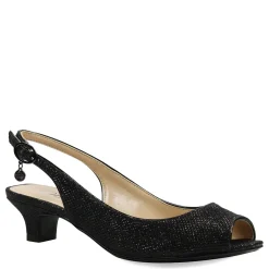J Renee Pumps & Heels|Women's , Jenvey Sandal Black Glitter