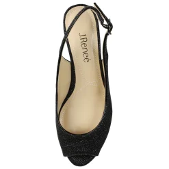 J Renee Pumps & Heels|Women's , Jenvey Sandal Black Glitter