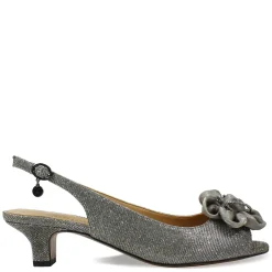 J Renee Sandals|Women's , Leonelle Sandal Pewter Glitter