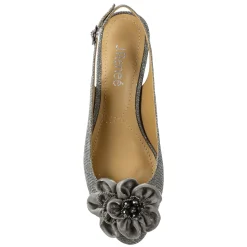 J Renee Sandals|Women's , Leonelle Sandal Pewter Glitter