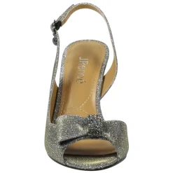 J Renee Sandals|Women's , Luanda Sandal Pewter Glitter