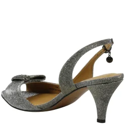 J Renee Sandals|Women's , Luanda Sandal Pewter Glitter