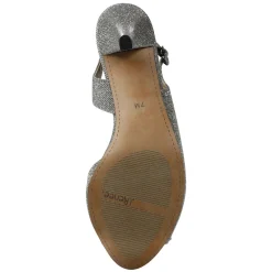 J Renee Sandals|Women's , Luanda Sandal Pewter Glitter