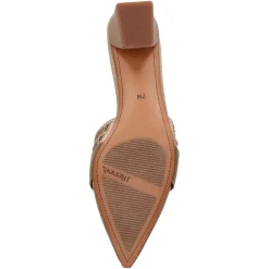 J Renee Sandals|Women's , Randa Mule Beige Satin