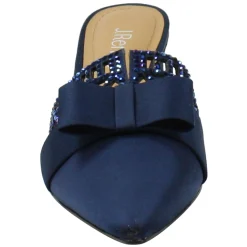 J Renee Pumps & Heels|Women's , Randa Mule Navy Satin