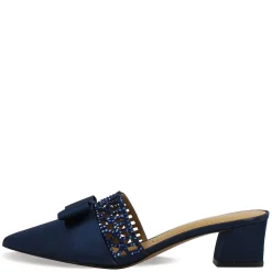 J Renee Pumps & Heels|Women's , Randa Mule Navy Satin