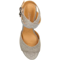 J Renee Pumps & Heels|Women's , Soncino Sandal Pewter Glitter