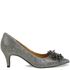 J Renee Pumps & Heels|Women's , Tacitha Pump Pewter Glitter
