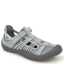 JBU by Jambu Sandals|Women's , Josie Water Ready Slip-On Grey/Pale Teal