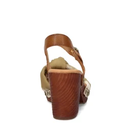 Korks Pumps & Heels|Women's , Natalia Sandal Tan Green