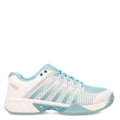 K-Swiss Sneakers & Athletic|Women's , Express Light Pickleball Shoe White/Nile Blue/Desert Flower
