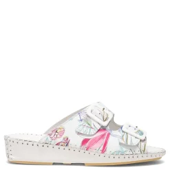 La Plume Sandals|Women's , Jen Sandal White Floral