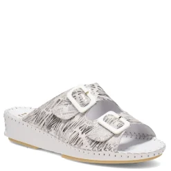 La Plume Sandals|Women's , Jen Sandal White Metallic