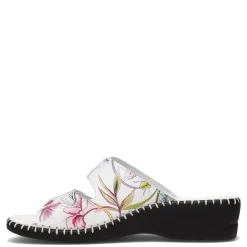 La Plume Sandals|Women's , Jessica Sandal White Floral