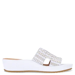 L'Amour Des Pieds Wedges|Women's , Cusaro Sandal White/Gold