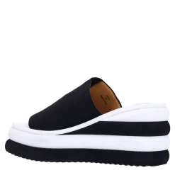 L'Amour Des Pieds Wedges|Women's , Emiko Sandal Black White