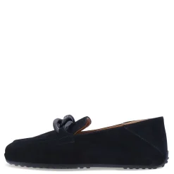 L'Amour Des Pieds Flats|Women's , Yozey Loafer Black Kidsuede