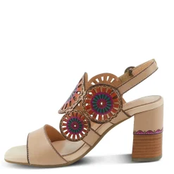 L Artiste Sandals|Women's L'Artiste By Spring Step, Pinwheel Sandal Beige