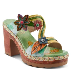L Artiste Sandals|Women's L'Artiste By Spring Step, Dreamt Sandal Mint Green Multi