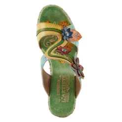 L Artiste Sandals|Women's L'Artiste By Spring Step, Dreamt Sandal Mint Green Multi