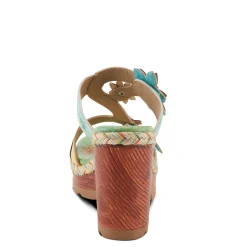 L Artiste Sandals|Women's L'Artiste By Spring Step, Dreamt Sandal Mint Green Multi