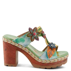 L Artiste Sandals|Women's L'Artiste By Spring Step, Dreamt Sandal Mint Green Multi