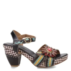 L Artiste Sandals|Women's L'Artiste by Spring Step, Astarr Sandal Black Multi