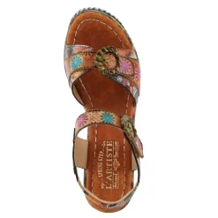 L Artiste Sandals|Women's L'Artiste By Spring Step, Flavour Sandal Camel Multi