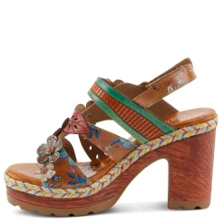 L Artiste Sandals|Women's L'Artiste By Spring Step, Ihana Sandal Camel Multi