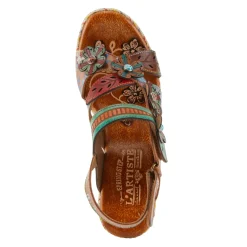 L Artiste Sandals|Women's L'Artiste By Spring Step, Ihana Sandal Camel Multi