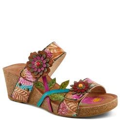 L Artiste Sandals|Women's L'Artiste By Spring Step, Moai Sandal Tan Multi