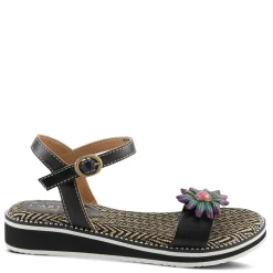 L Artiste Sandals|Women's L'Artiste By Spring Step Tilton Wedge Sandal Black