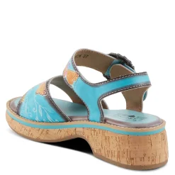 L Artiste Sandals|Women's L'Artiste By Spring Step Kenna Sandal Sky Blue Multi