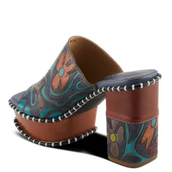L Artiste Sandals|Women's L'Artiste By Spring Step, Colossal Sandal Blue Multi