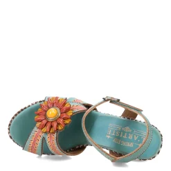 L Artiste Sandals|Women's L'Artiste by Spring Step, Astarr Sandal Sky Blue Multi