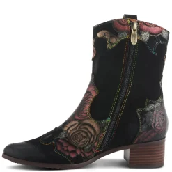 L Artiste Boots|Women's L'Artiste by Spring Step, Lady Luck Boot Dark Red Multi