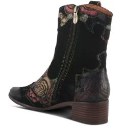 L Artiste Boots|Women's L'Artiste by Spring Step, Lady Luck Boot Dark Red Multi